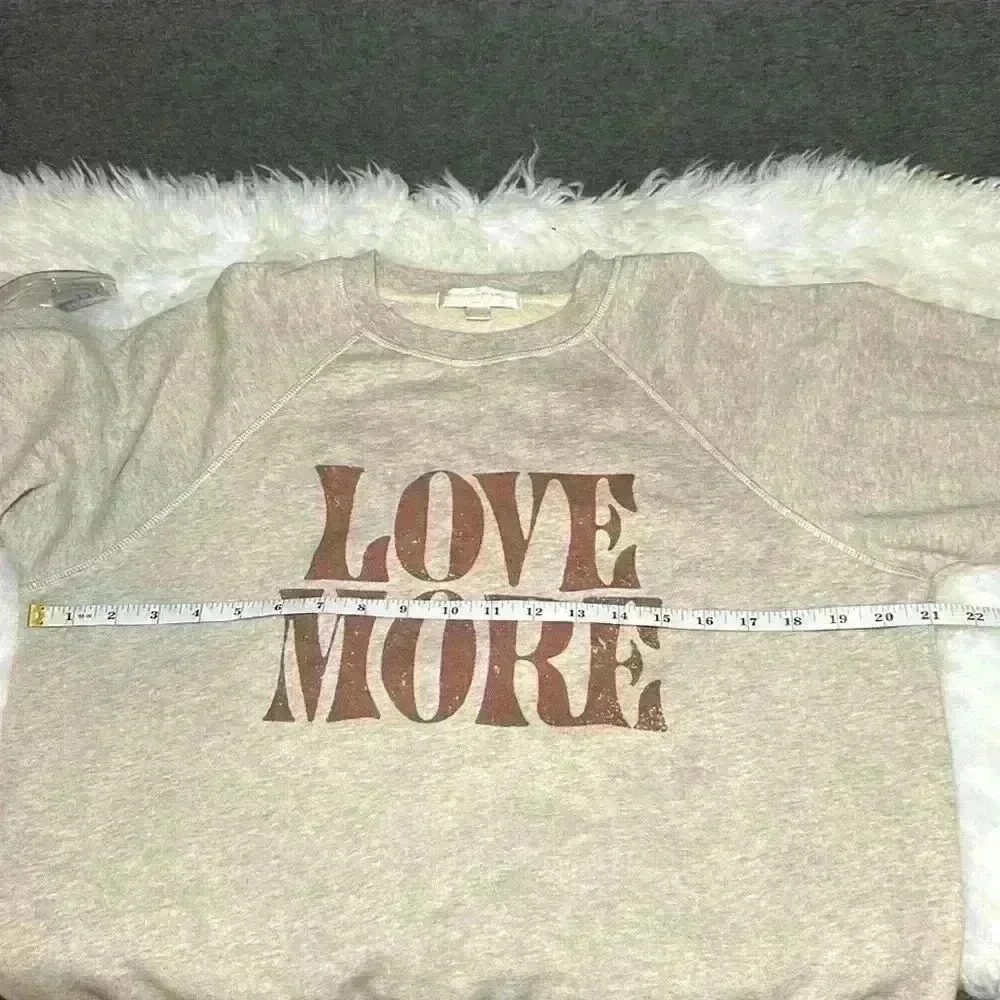 SPIRITUAL GANGSTER NWOT Love More Bridget Raglan Sweatshirt Oatmeal Size Small - Picture 9 of 11